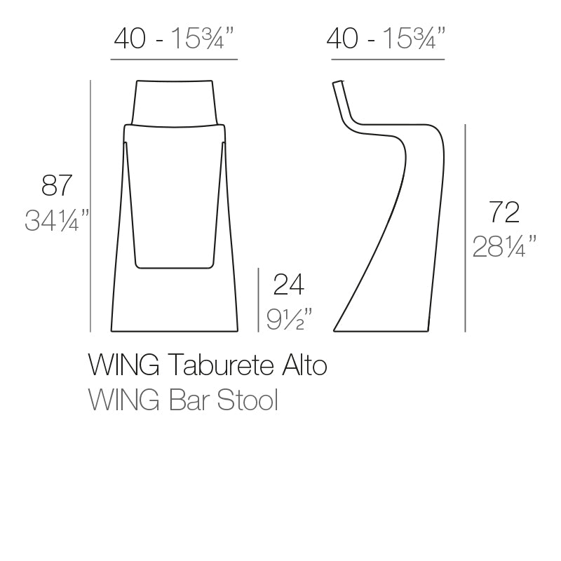 Baro kėdė Wing